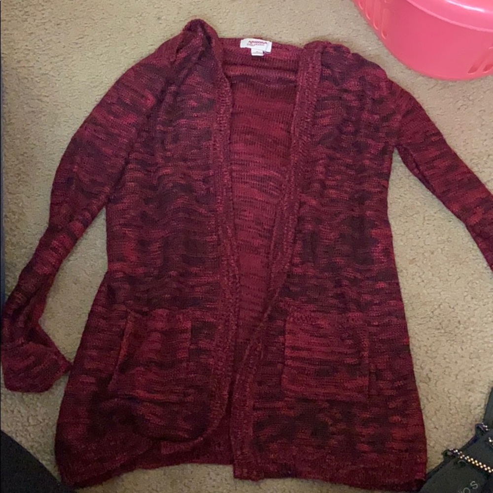 hooded cardigan